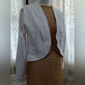 White Jean Jacket. No Closure